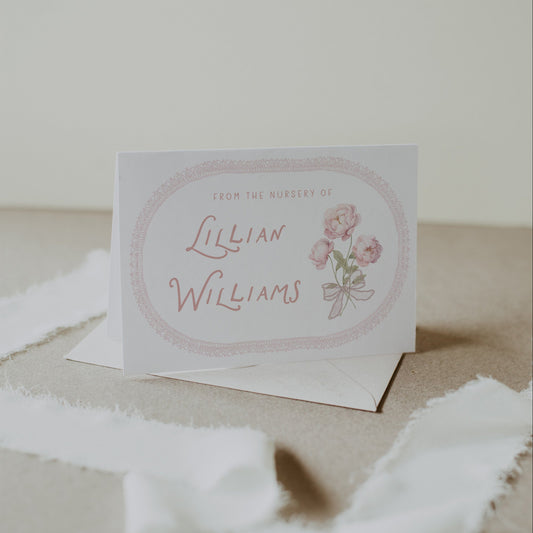 Elegant Thank You Cards | Vintage Floral Baby Shower Stationery
